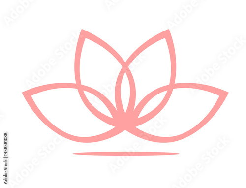 Lotus icon.  Logo of pink lotus. Om  © Ksu Wonder