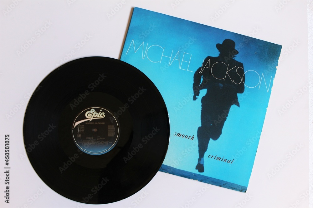 Pop, disco, rock and funk artist, Michael Jackson music album on vinyl  record LP disc. Titled: Smooth Criminal album cover in Miami, FL on  September 1, 2021. Stock-Foto | Adobe Stock