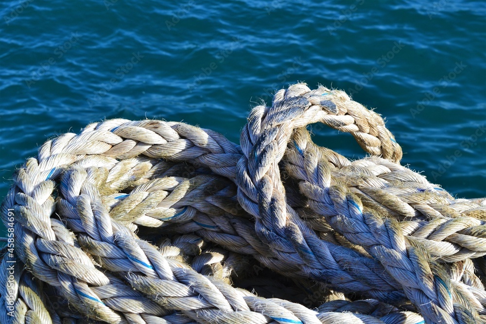 Sailor rope braided and wound on itself Sailor rope braided and wound on itself