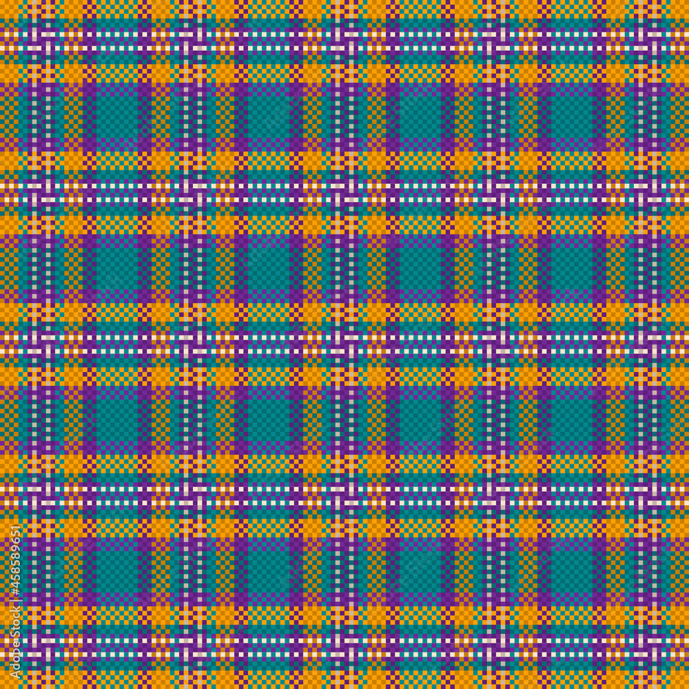 Seamless checkered pattern background. fabric texture. Vector.