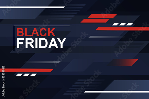Black friday banner background with technology style. Vector.