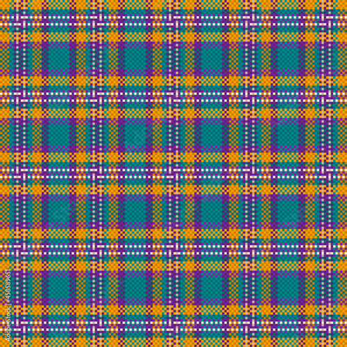 Seamless checkered pattern background. fabric texture. Vector.