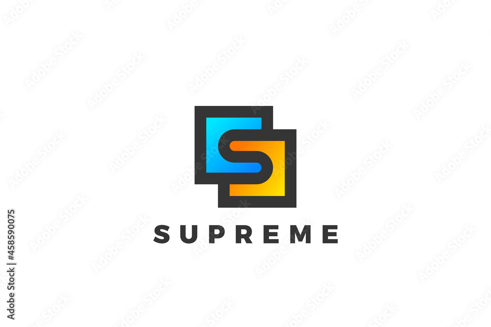 Letter S Logo design Corporate Media vector template Square shape style. Letter S Logo design Corporate Media vector template Square shape style.