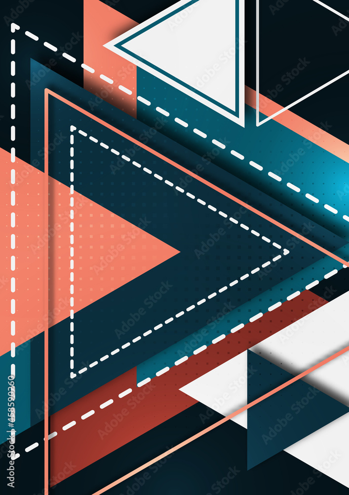 Geometric design from triangles and lines, creative concept, modern abstract background. Template for business brochure, flyer, leaflet, cover. Vector Geometric design from triangles and lines, creative concept, modern abstract background. Template for business brochure, flyer, leaflet, cover. Vector