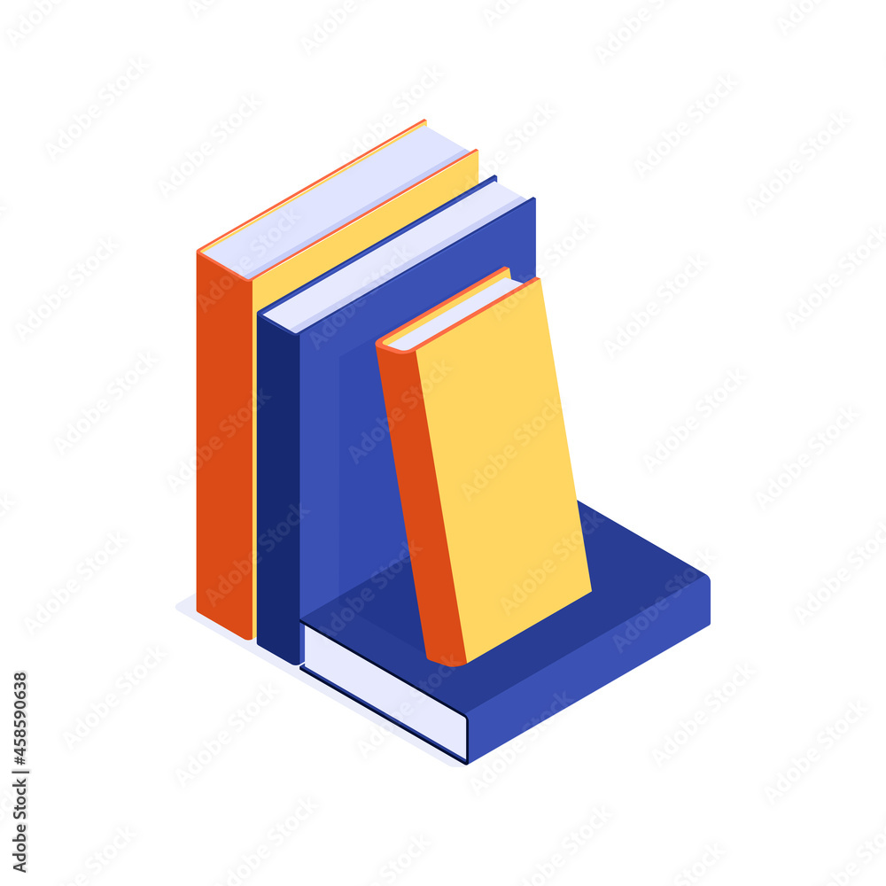 Books Isometric Icon