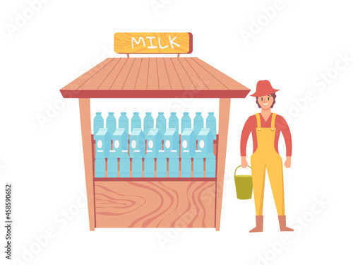 Milk Flat Illustration