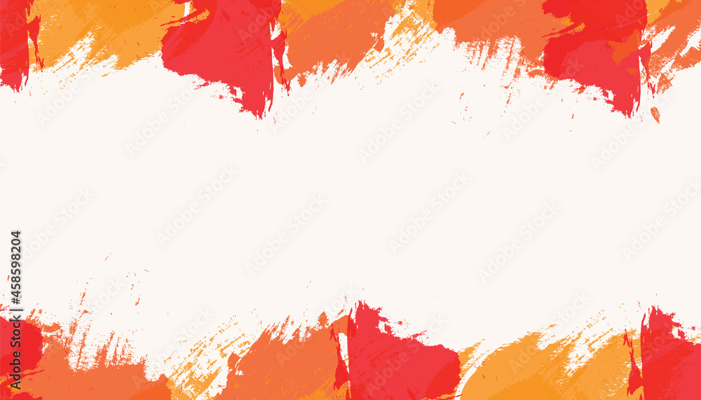 Orange red watercolor background design graphics template vector .light abstract orange watercolor background wallpaper, Orange grunge watercolor frame vector