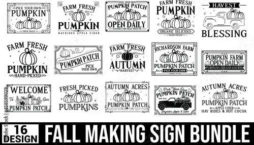 fall making sign SVG bundle , print-ready file 