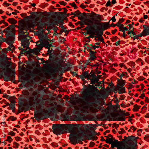 abstract pattern design made with vibrant colors