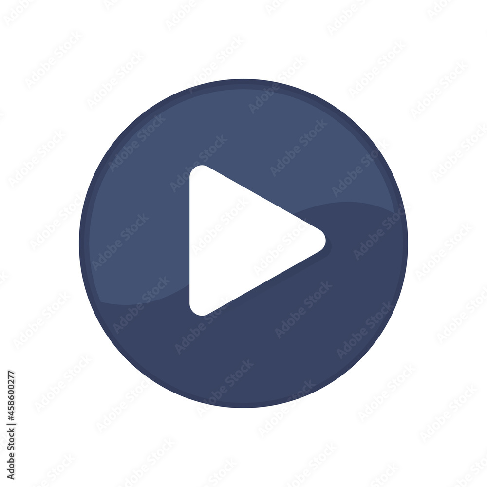 Play button. Video-audio player. Vector illustration. Isolated over white background. Play button. Video-audio player. Vector illustration. Isolated over white background.