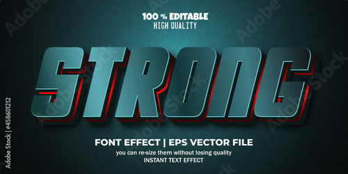 Strong 3d editable text effect
