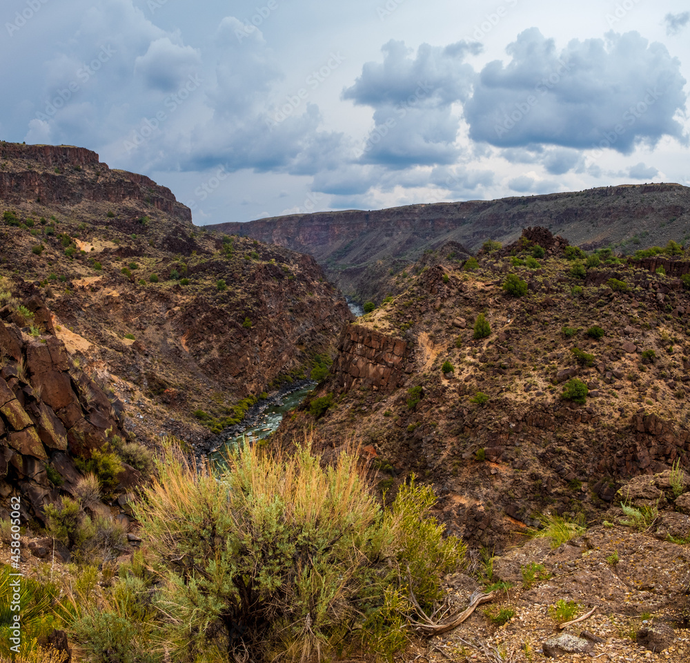Dramatic view of a storm approaching the Rio Grande Gorge NM Dramatic view of a storm approaching the Rio Grande Gorge NM