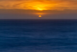 time exposure of sunset over the ocean