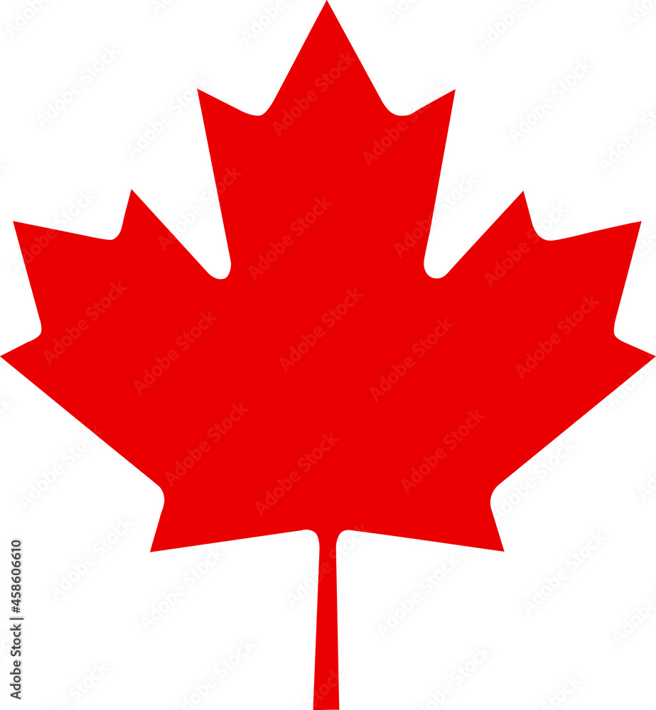 Canada vector symbol,Maple leaf vector icon.Red Canada vector symbol,Maple leaf vector icon.Red