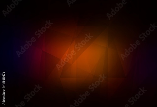 Dark Red vector triangle mosaic texture.