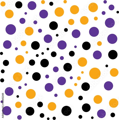Colorful geometric circles background. Abstract pattern background. Shapes pattern. Colorful wrapping paper. Halloween pattern.