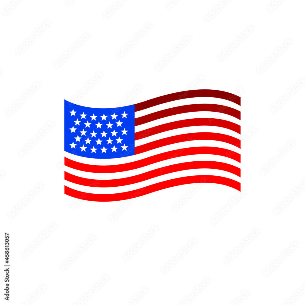 waving American flag vector illustration waving American flag vector illustration