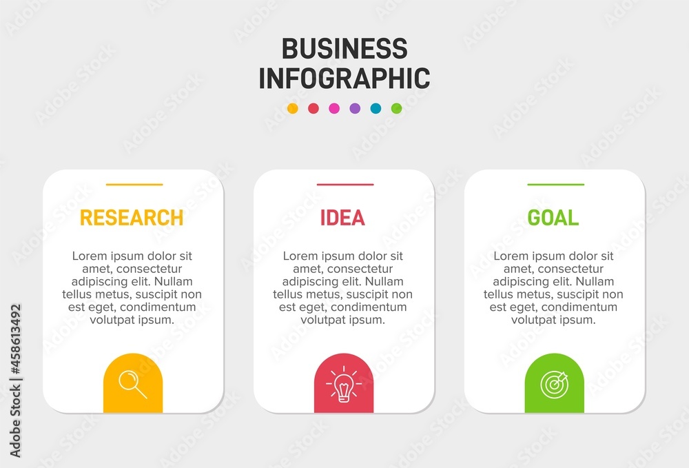 Concept of arrow business model with 3 successive steps. Three colorful graphic elements. Timeline design for brochure, presentation. Infographic design layout. Concept of arrow business model with 3 successive steps. Three colorful graphic elements. Timeline design for brochure, presentation. Infographic design layout.
