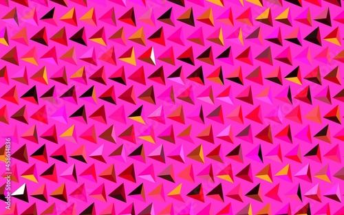 Dark Pink, Yellow vector texture with triangular style.