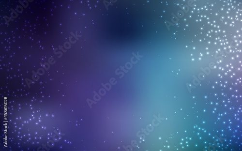 Dark Pink  Blue vector template with space stars.