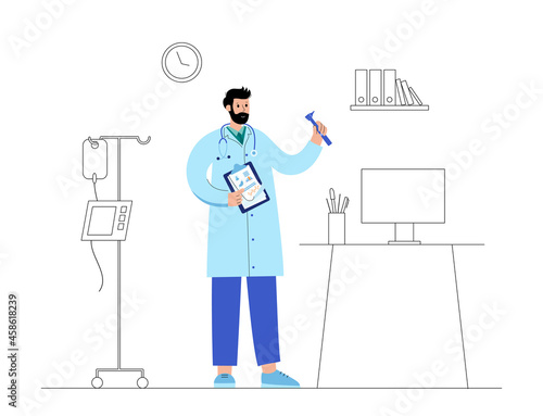 Doctor otolaryngologist concept