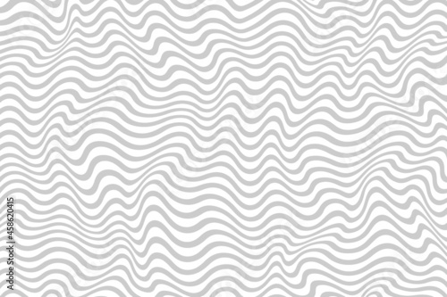 Simple wavy background. Vector illustration of striped pattern with optical illusion, op art.