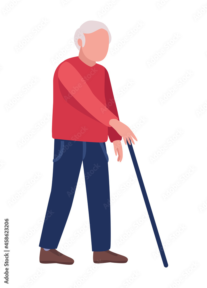 grandfather blind using cane grandfather blind using cane