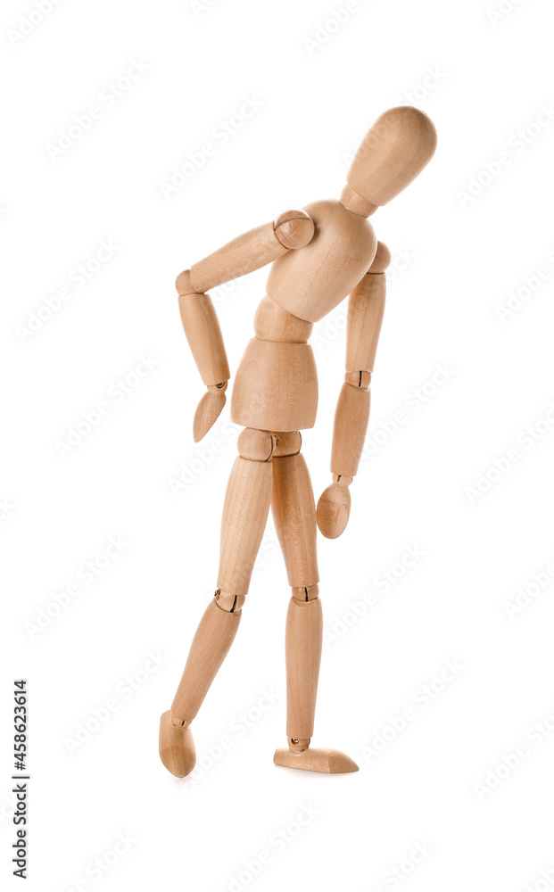 Wooden mannequin isolated on white background Wooden mannequin isolated on white background