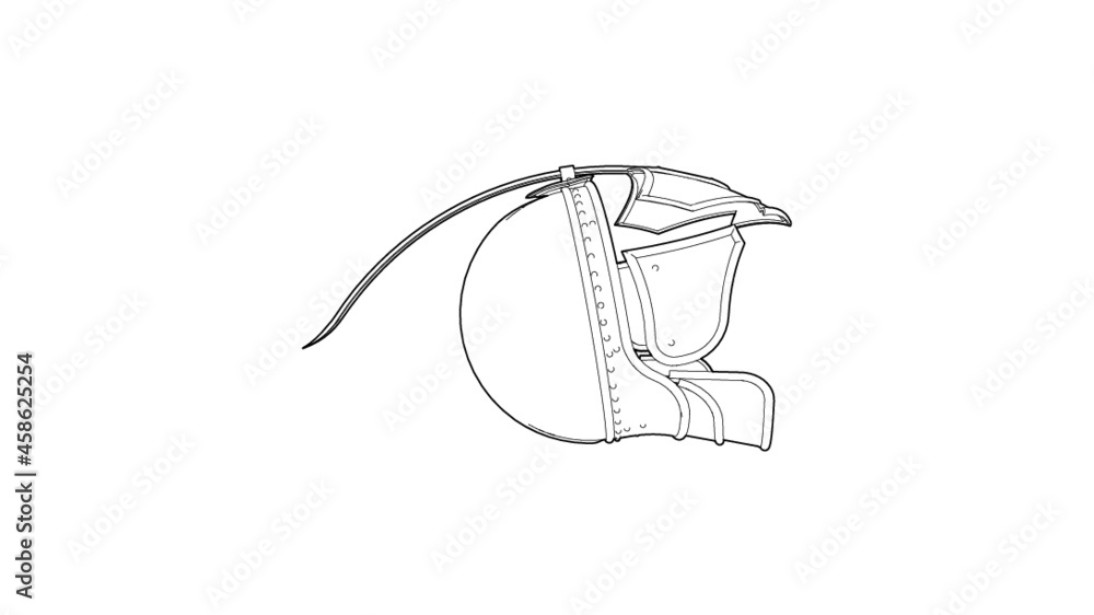 Medieval Battle Helmet Illustration Medieval Battle Helmet Illustration
