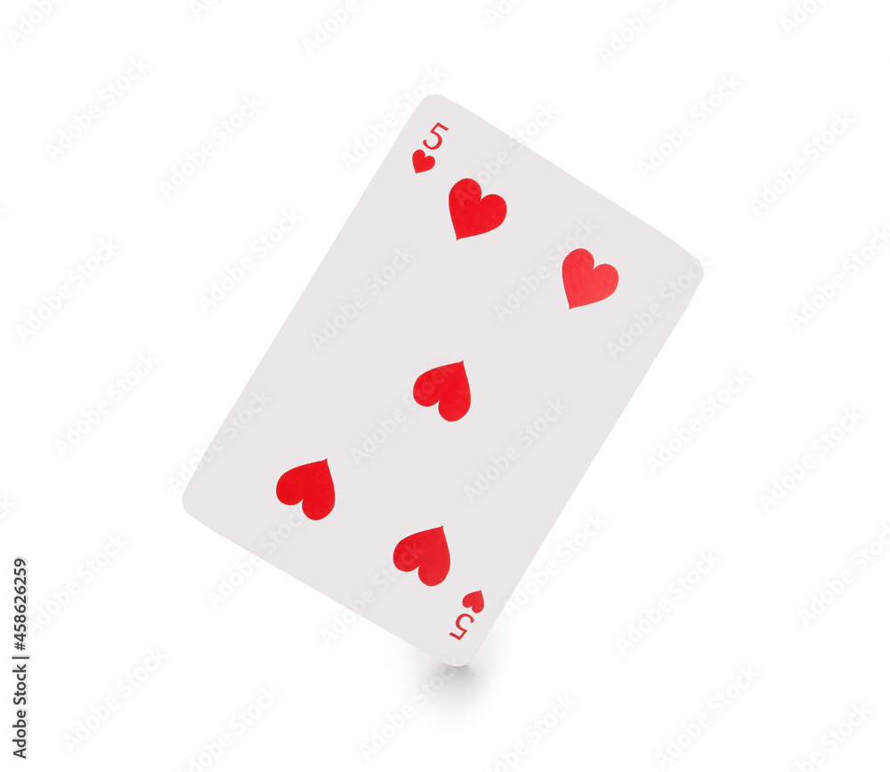 Playing card for poker on white background Playing card for poker on white background