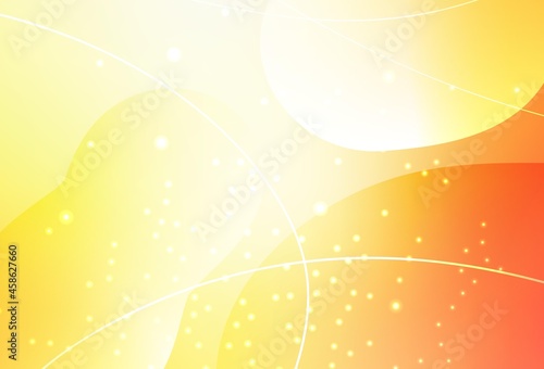 Light Red, Yellow vector Illustration with colorful circles, lines in abstract style.