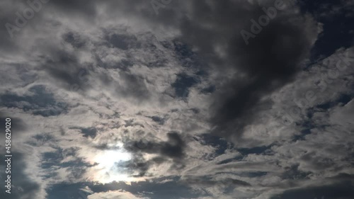 Time-lapse of white clouds