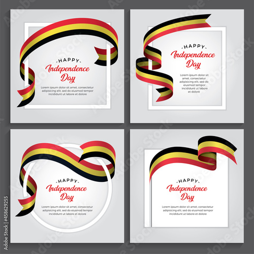 Belgium ribbon flag background - vector