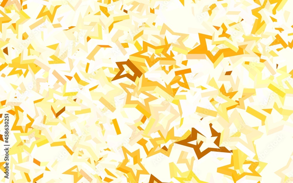 Light Orange vector template with sky stars. Light Orange vector template with sky stars.