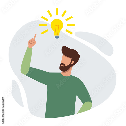 Man having great idea concept