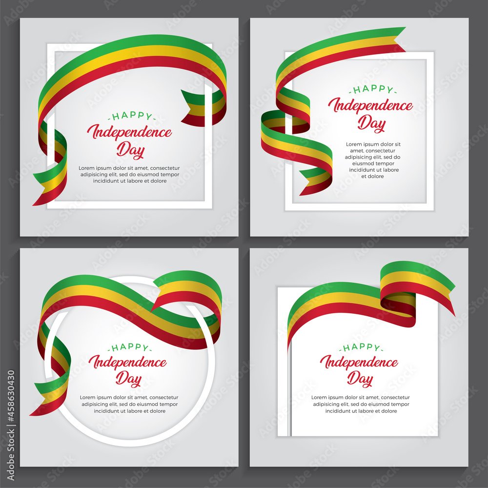 Mali ribbon flag background - vector Mali ribbon flag background - vector