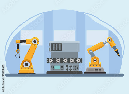 production three machines scene