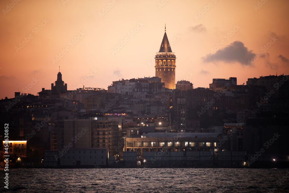 Fototapeta premium Galata tower, in Istanbul, Turkey
