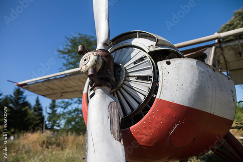 Abandoned vintage airplane