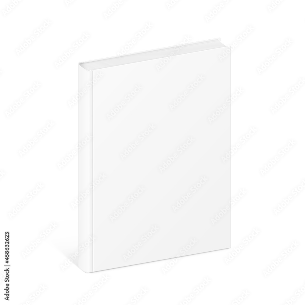 Blank cover book mockup isolated on white background. Vector illustration. Ready to use as template for your design. EPS10. Blank cover book mockup isolated on white background. Vector illustration. Ready to use as template for your design. EPS10.