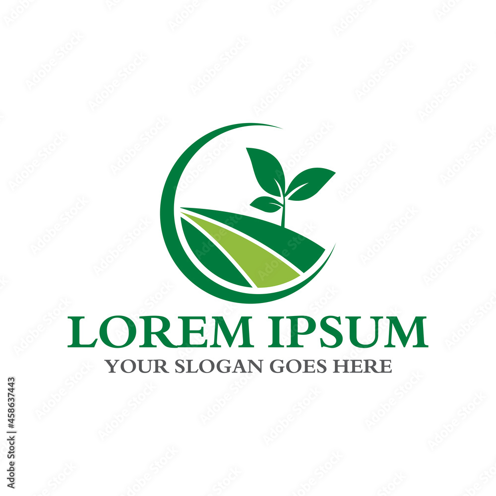 agriculture logo , nature logo vector
