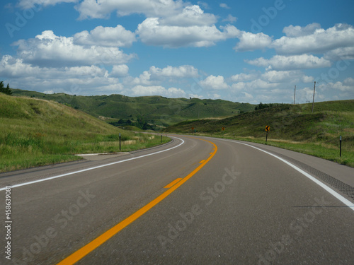 Beautiful landscape along Highway 183 in Nebraska, USA.