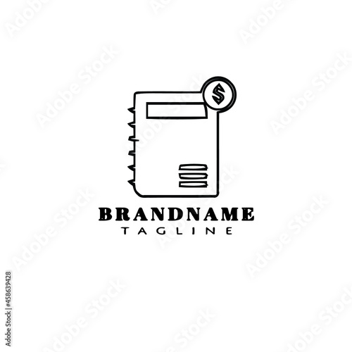 money document book logo template icon design vector illustration