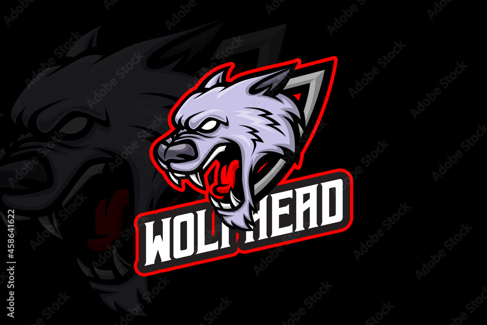 Obraz premium Wolf Head - Esport Logo Template