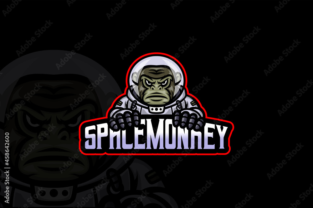 Space Monkey- Esport Logo Template Space Monkey- Esport Logo Template