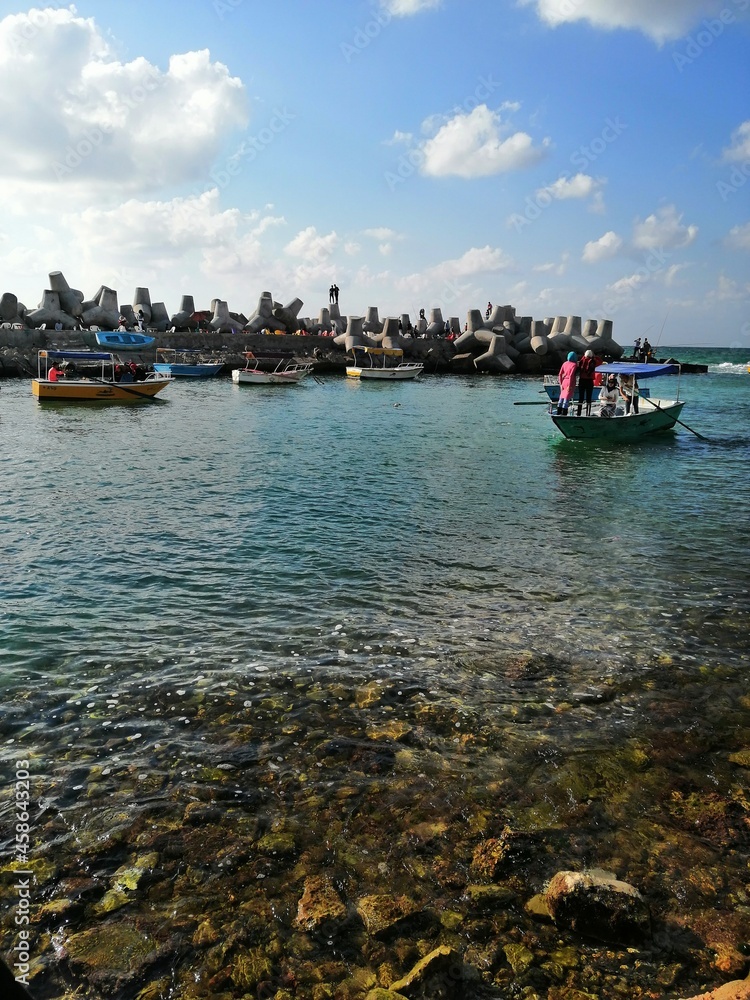 Fototapeta premium boats on the river
