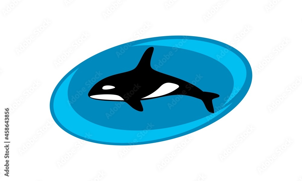brand orca whale fish logo brand orca whale fish logo