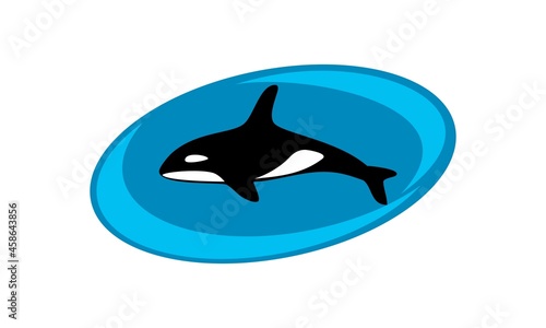 brand orca whale fish logo