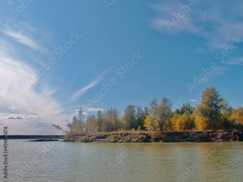 island on the Irtysh river in the Omsk region