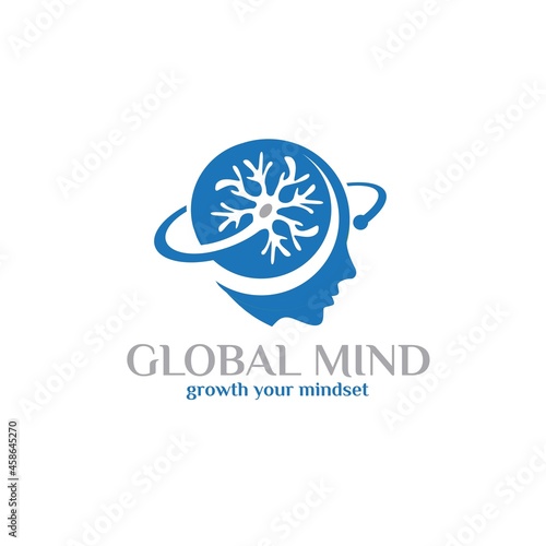 global neuron mind logo designs for health logo service and therapy